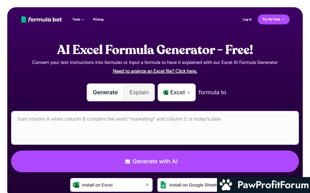 Excel formula bot Review