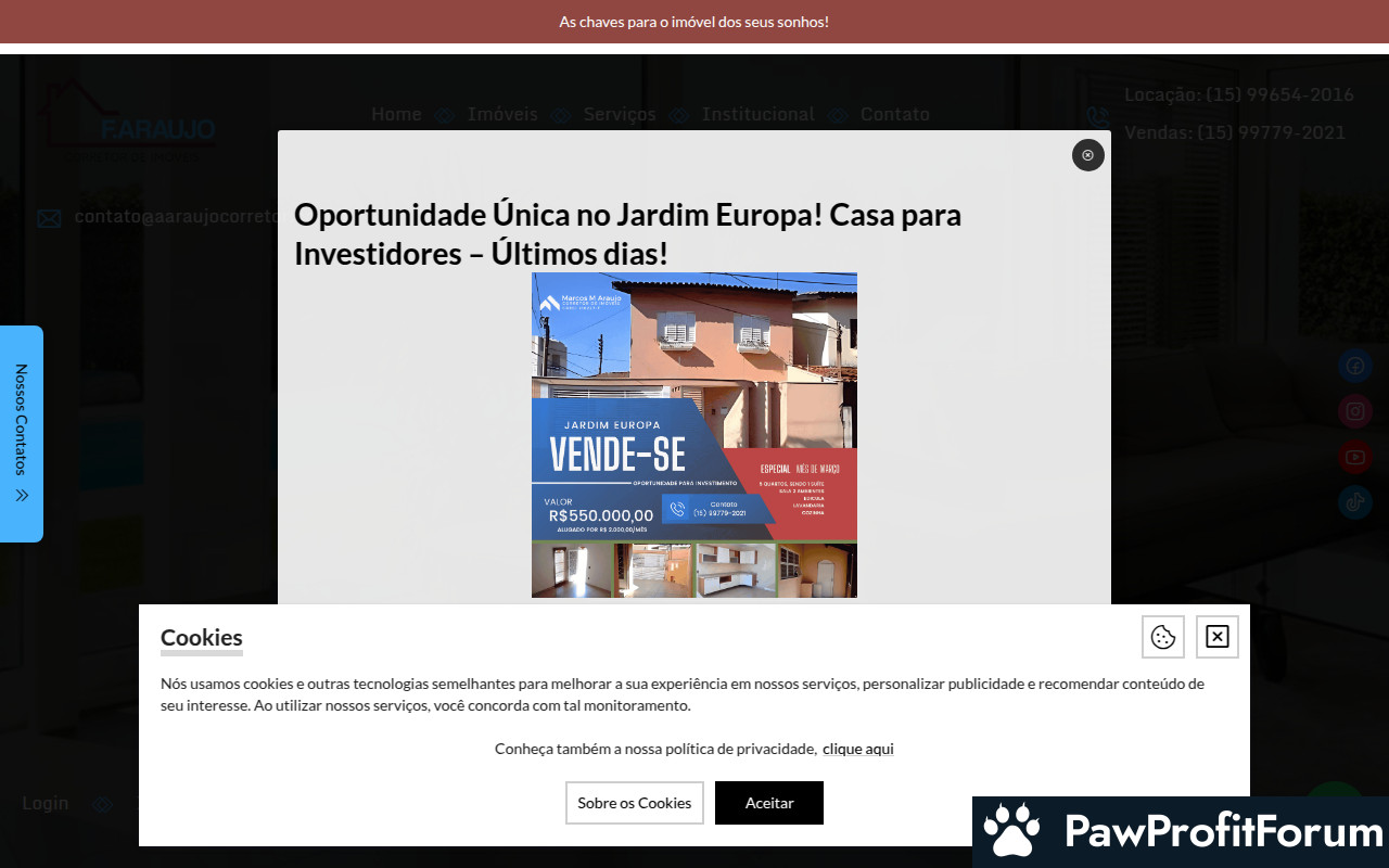 aaraujocorretor.com.br Reviews: SCAM or LEGIT?